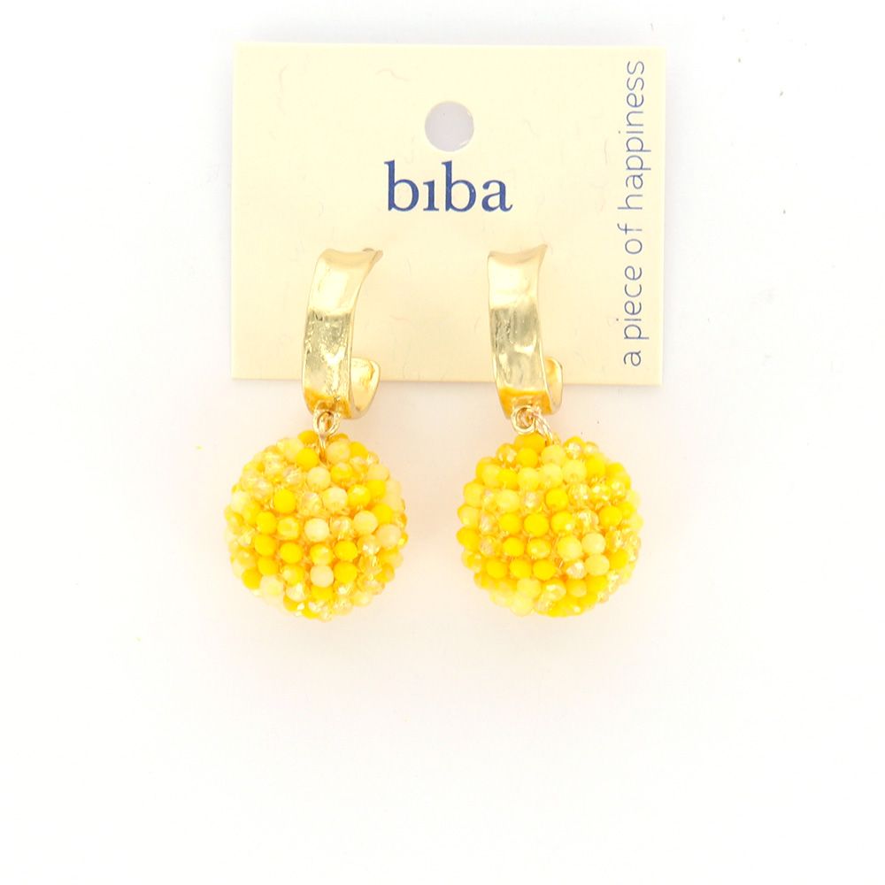 Biba oorbellen Enjoy Yellow - 82902