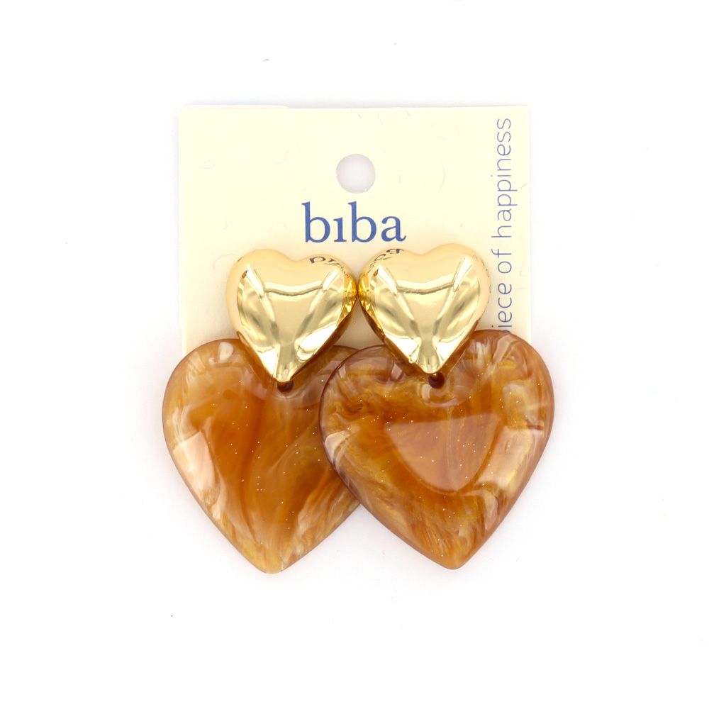 Biba oorbellen Shimmer Heart - 83583