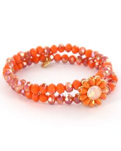 Biba Armband Flower Orange - 54879