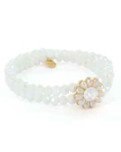 Biba Armband Flower White - 54879
