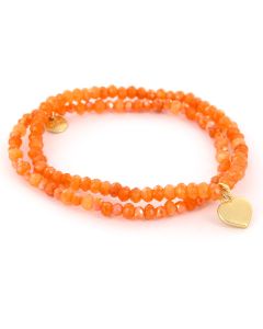 Biba Armbandenset Heart Orange - 54881