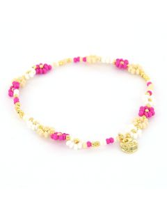 Biba armband Flowers - 54964-Roze