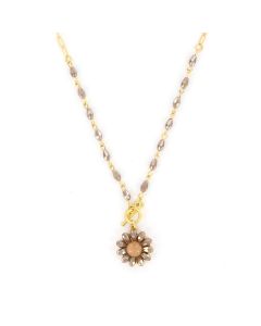 Biba ketting Flower Caramel - 61478