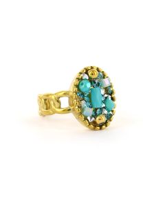 Biba Ring Crystal Turquoise - 7241