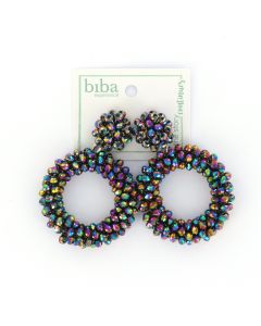 Biba oorbellen Beads Rainbow Night - 80742