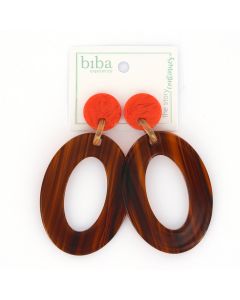 Biba oorbellen At Night Orange - 80851