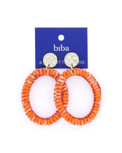 Biba oorbellen Facet Crystals Orange - 80911