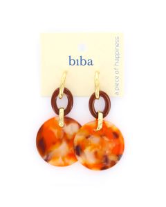 Biba oorbellen Marble Essentials Orange - 82745