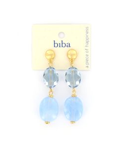 Biba oorbellen Posh Pieces - 83299-Blauw