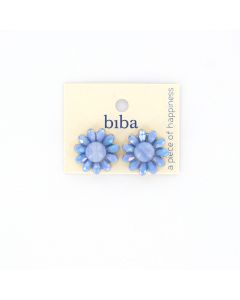 Biba oorbellen Flowers Blue - 83303
