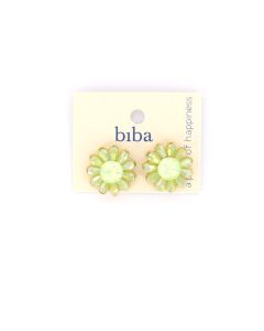 Biba oorbellen Flowers Green - 83303