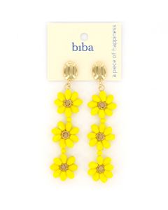 Biba oorbellen Flowers Yellow - 83318