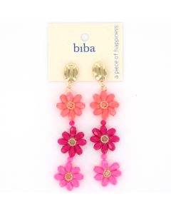 Biba oorbellen Flowers Fuchsia - 83318