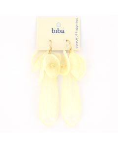 Biba oorbellen Blossom White - 83335