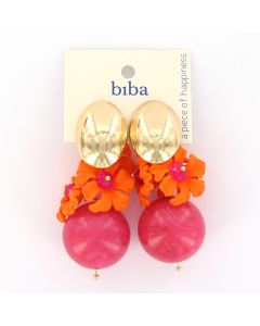 Biba oorbellen Flowers Fuchsia - 83340