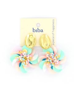 Biba oorbellen Flower Mint - 83361