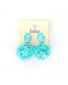 Biba oorbellen Flowers Blue - 83372