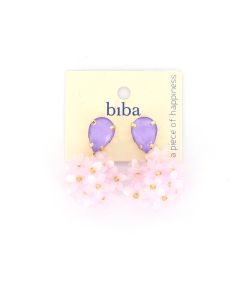 Biba oorbellen Flowers Lilac - 83372