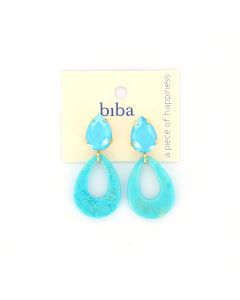 Biba oorbellen Posh Pieces - 83407-Blauw