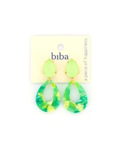Biba oorbellen Posh Pieces - 83407-Groen