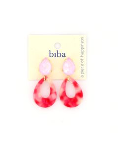 Biba oorbellen Posh Pieces - 83407-Rood