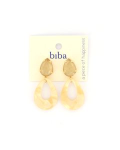 Biba oorbellen Posh Pieces - 83407-Beige