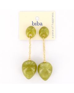 Biba oorbellen Hanging Drop Olive - 83420