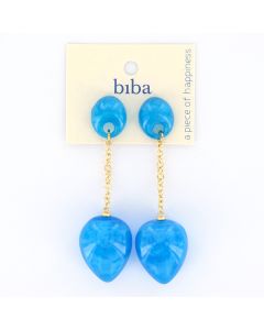 Biba oorbellen Hanging Drop Blue - 83420