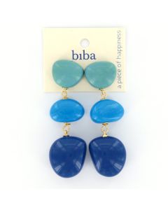 Biba oorbellen Pop of Color - 83423-Blauw
