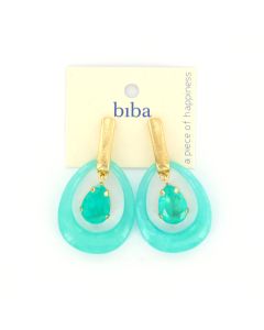Biba oorbellen Posh Pieces - 83444-Blauw
