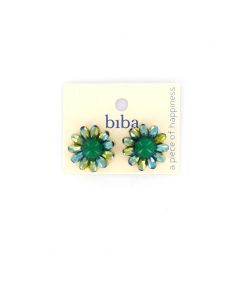 Biba oorbellen Flower Shine Green - 83587
