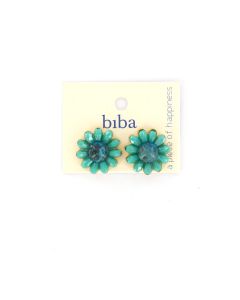 Biba oorbellen Flower Turquoise - 83587