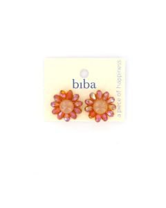 Biba oorbellen Flower Cognac - 83587