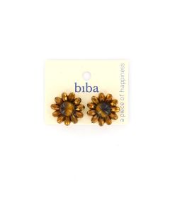 Biba oorbellen Flower Coffee - 83587