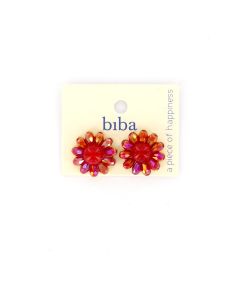 Biba oorbellen Flower Red - 83587