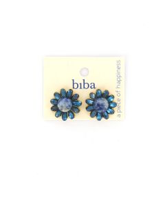 Biba oorbellenFlower  Jeans Blue - 83587