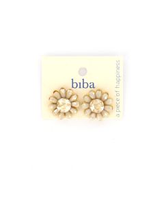 Biba oorbellen Flower Greige - 83587
