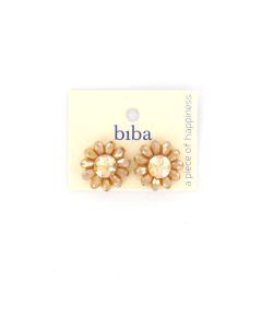 Biba oorbellen Flower Beige - 83587