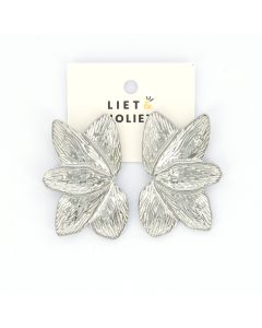 Liet & Joliet oorbellen Leafs - J8098-Zilverkleur