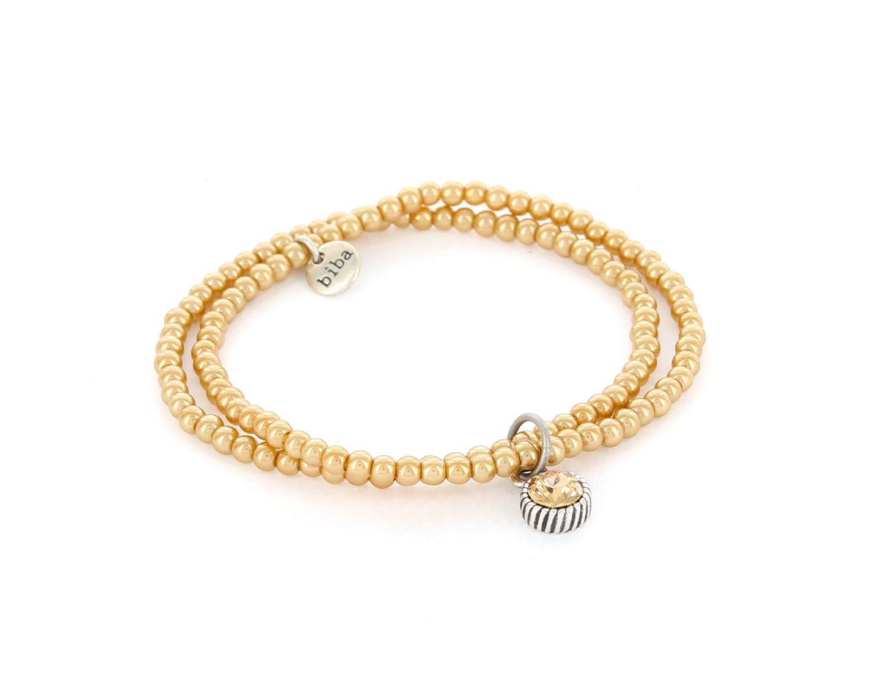 Biba armband Pearl Crystal Gold Color - 51345