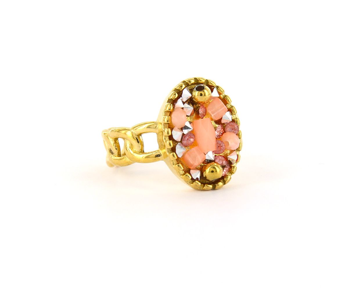 Biba Ring Crystal Pink - 7241