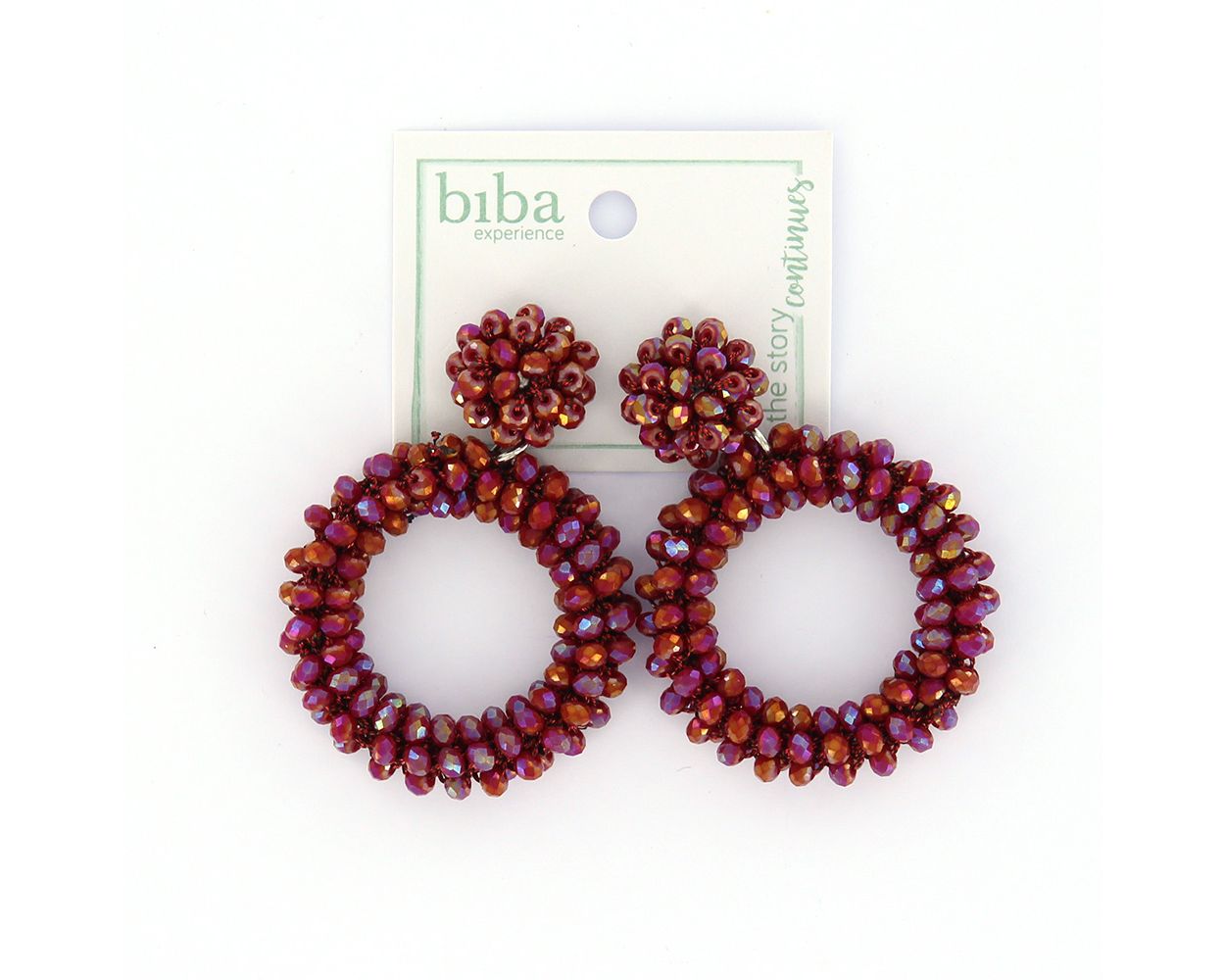 Biba oorbellen Beads Red - 80742