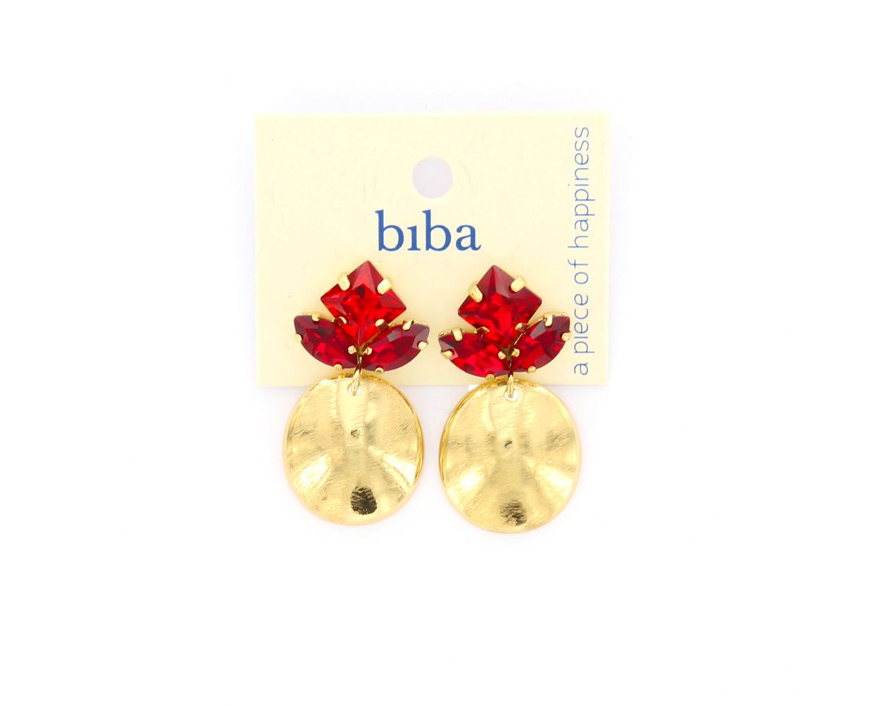 Biba oorbellen Shiny Beauties Red - 82780