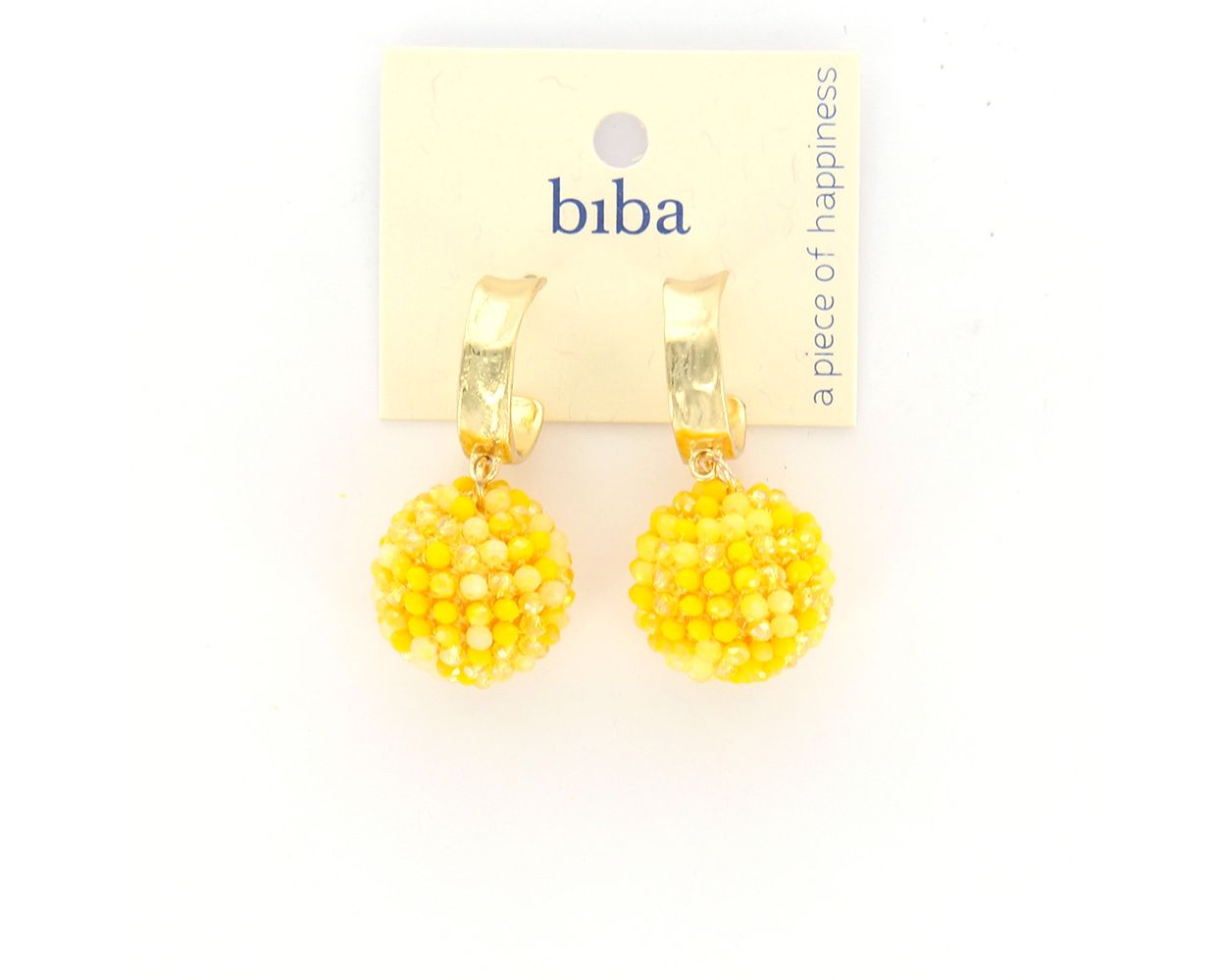 Biba oorbellen Enjoy Yellow - 82902