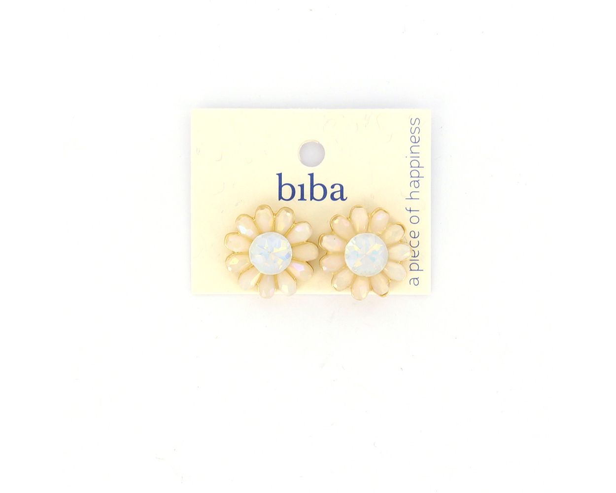 Biba oorbellen Flowers White - 83303