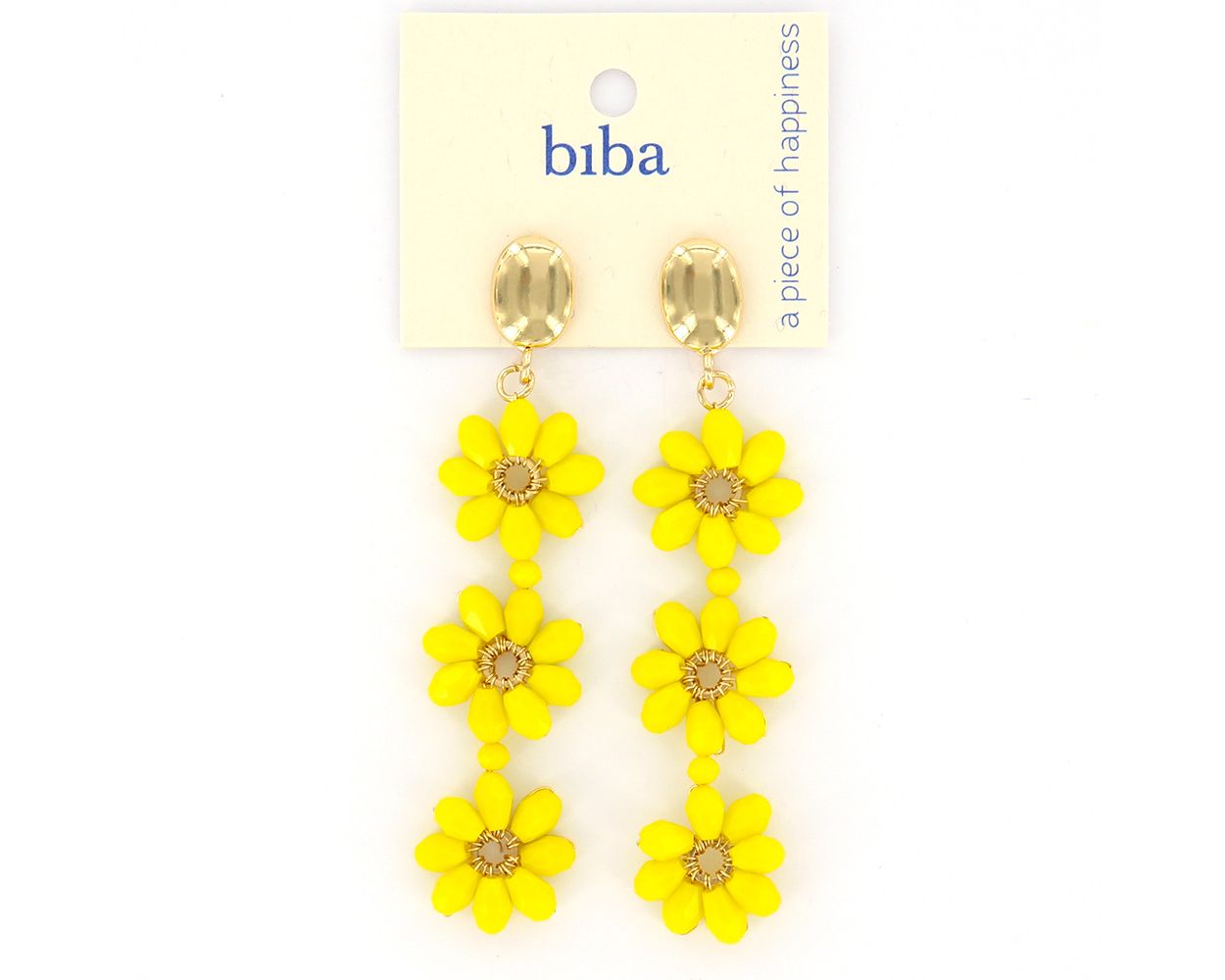 Biba oorbellen Flowers Yellow - 83318