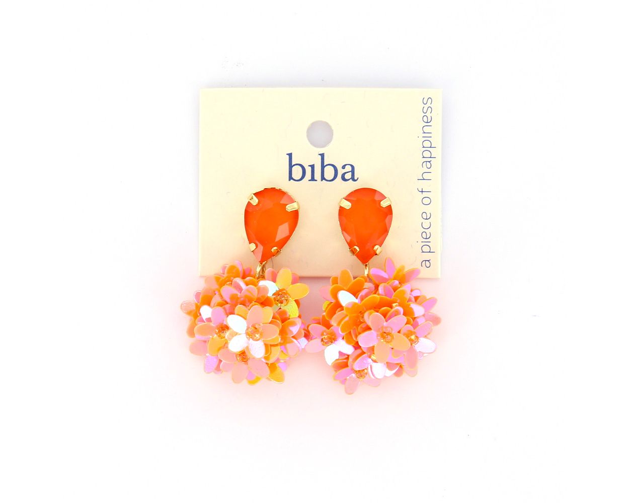 Biba oorbellen Flowers Orange - 83372