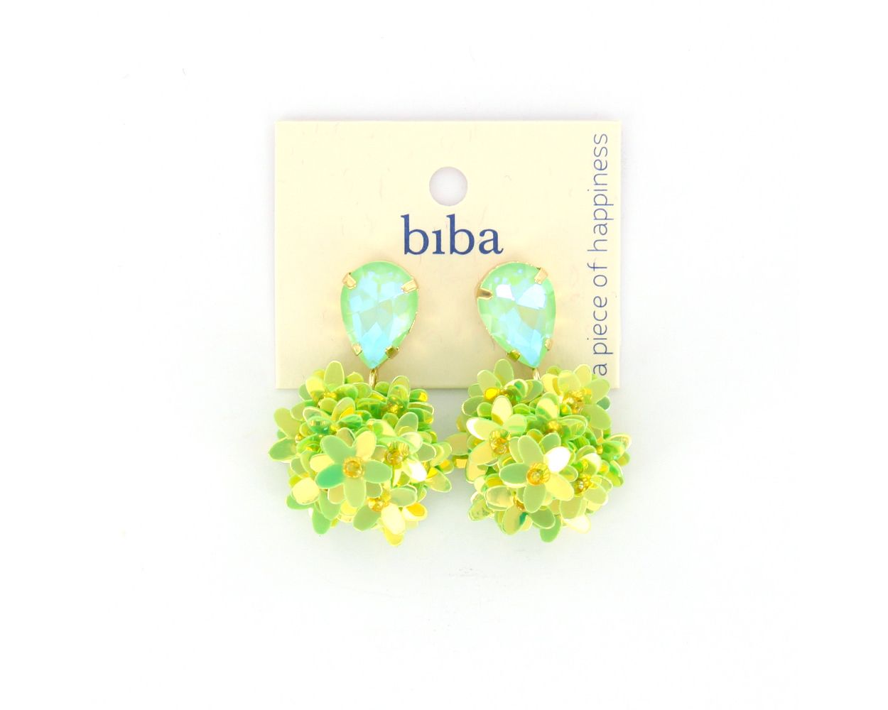 Biba oorbellen Flowers Green - 83372
