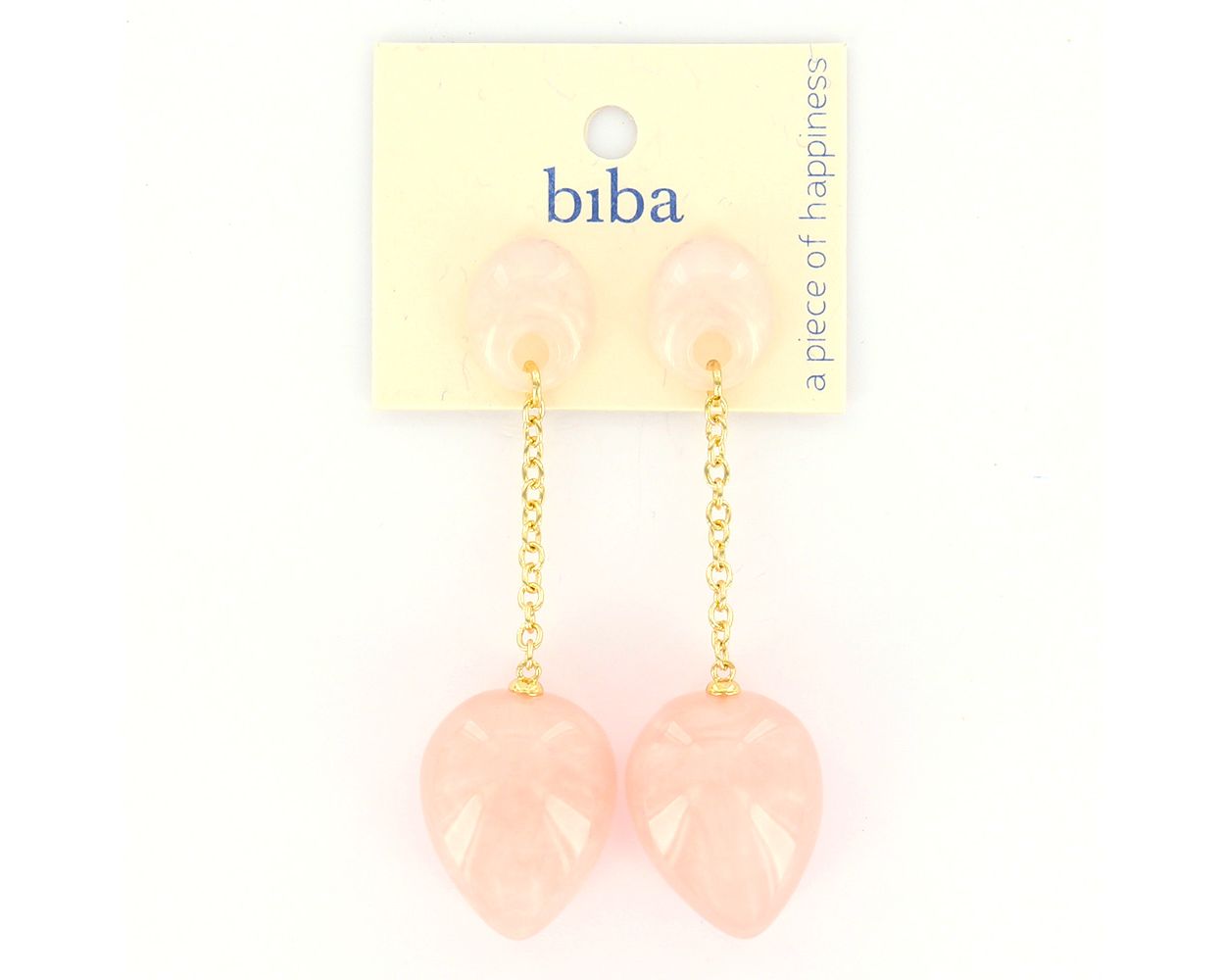Biba oorbellen Hanging Drop Soft Pink - 83420